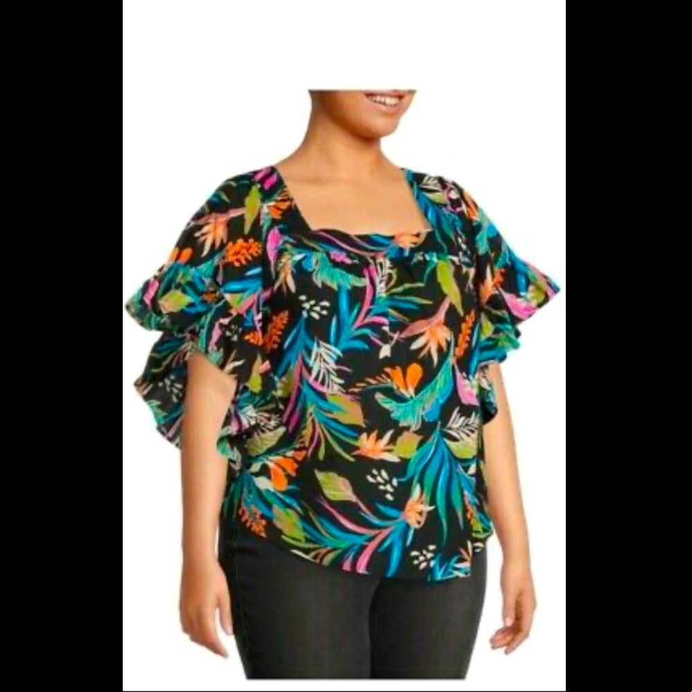 Terra and Sky Tropical Blouse